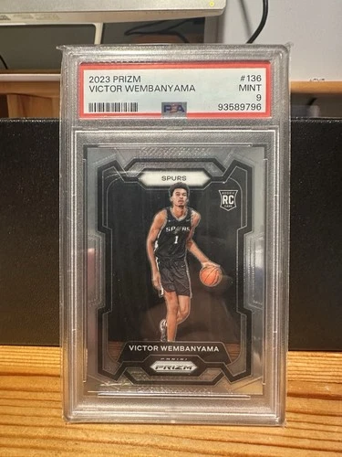 2023-24 Panini Prizm Victor Wembanyama #136 RC Rookie PSA 9 CLEAN SLAB!
