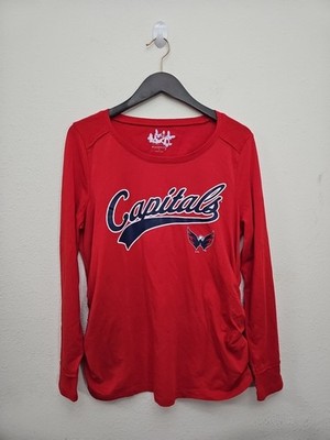 Washington Capitals Women's Touch Long Sleeve Maternity T-shirt Size L