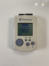 White Visual Memory Unit VMU (Sega Dreamcast) OEM HKT 7000 Tested