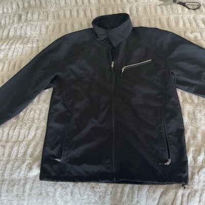 PGA TOUR Black Softshell Full Zip Jacket Men s Large L Multi Pocket Stretch