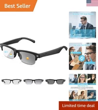 Lightweight AI Smart Glasses - Bluetooth, Photochromic Lenses, with Speakers