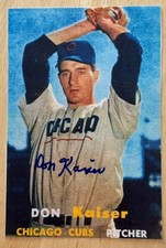DON KAISER, 100% AUTHENTIC AUTOGRAPHED PHOTO, BASEBALL LEGEND !