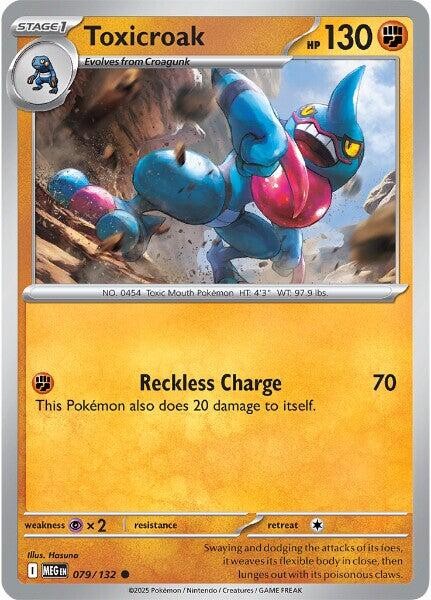 Reverse Holofoil - Toxicroak - ME01: Mega Evolution - 079/132 / NM / English