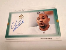 1999 SP Authentic Player's Ink Charlie Batch On Card Auto Detroit Lions