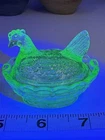 Boyd Glass Slag Miniature Hen on Nest Salt - S25