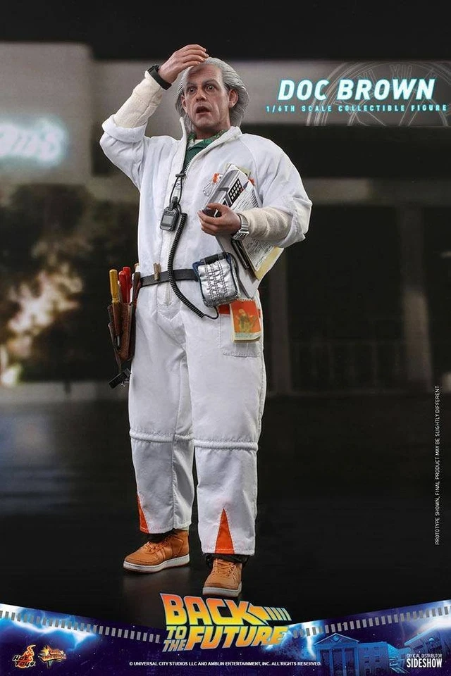 Figura Hot Toys 1/6 Regreso al Futuro Parte I Doc Brown MMS609 Foto 4 de 4