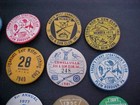 12 VINTAGE METAL FISHING BADGES — photo 3