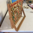 Wood Learn The Alphabet Wooden Abacus Style Flip Letter Number Picture ABCs Toy — photo 6