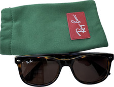 Kids Ray-Bans Junior Wayfarer Tortoise Shell Frame w/pouch Toddler Boy Girl Brwn