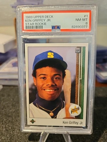 1989 Upper Deck - Star Rookie Ken Griffey Jr #1 (RC) PSA 8 NM-MT