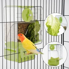 No Mess Bird Feeder Vegetable Dispenser Automatic Parrot Feeders with Vegetab...