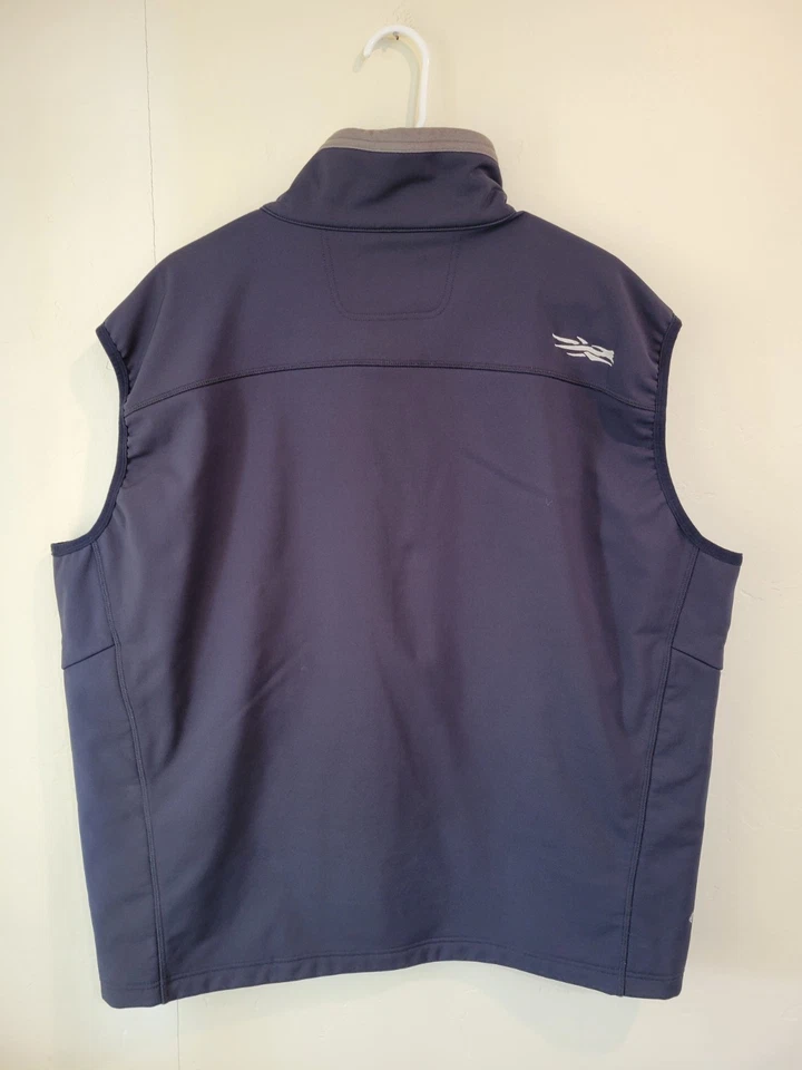 Chaleco de caza Sitka Gear Jetstream para hombre talla XXL azul marino cremallera completa usado en excelente estado Foto 4 de 4