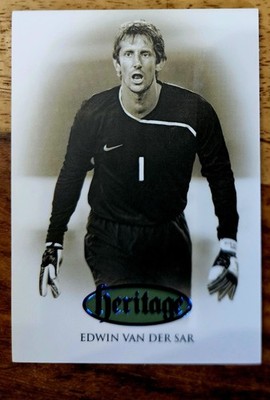 Edwin Van Der Sar 21/35 Blue 2021 Futera Heritage Soccer #HG117 Netherlands 