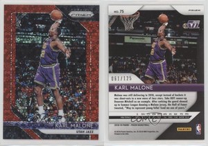 2018-19 Panini Prizm Fast Break Red Prizm /125 Karl Malone #75 HOF