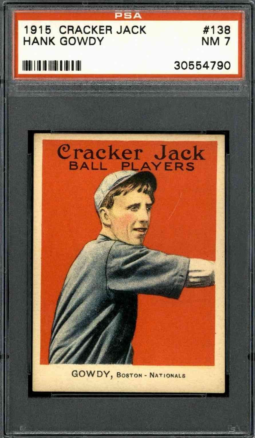 1915 Cracker Jack #138 Hank Gowdy - PSA 7