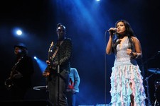 Chhom Nimol of Dengue Fever performs during Ray Davies Meltdown Fe- Old Photo