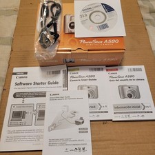 Canon PowerShot A580 Camera User Guides Set W/Solution CD New