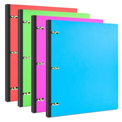 INFUN 1 INCH Telescoping 3 Ring Binder - 4PCS, Portable Plastic Binder with T...