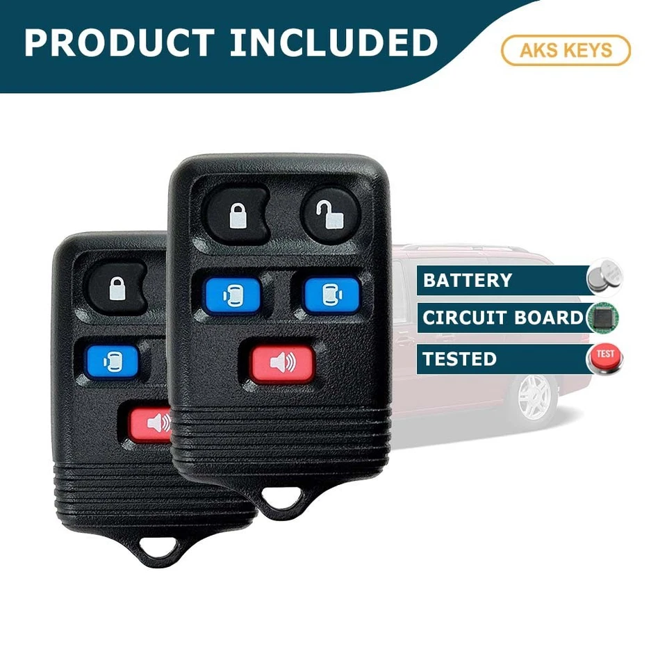 2 Repuestos para Lincoln Blackwood 2002 2003 Llave de entrada sin llave Mando a distancia Foto 3 de 4