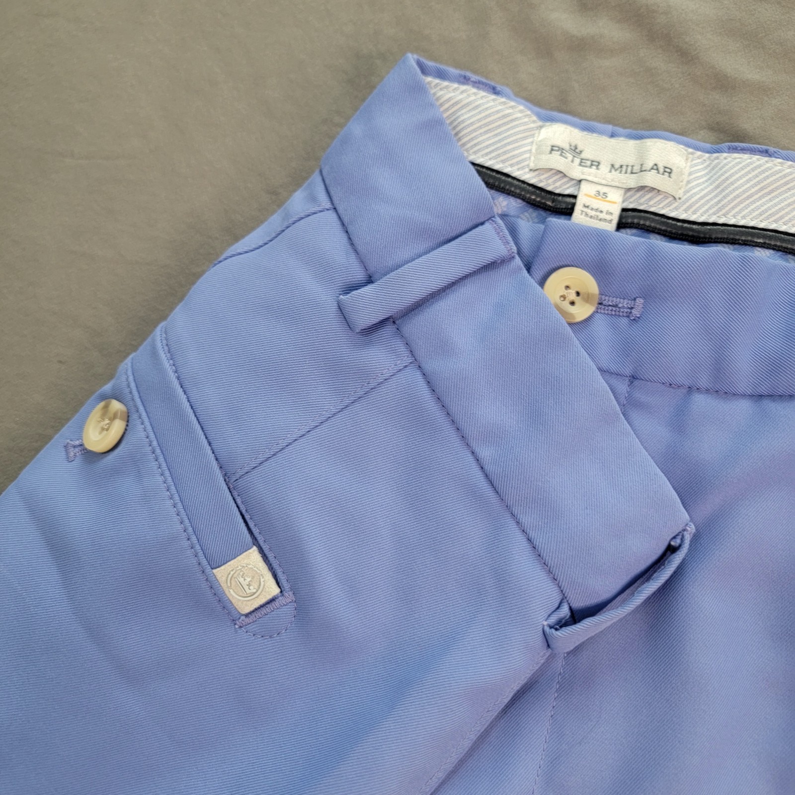 Peter Millar Shorts Men's 34 Blue Crown Sport Performance Chino Golf 9" Inseam