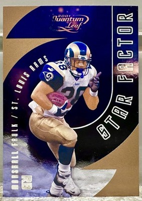 JERSEY # MATCH! 2001 Quantum Leaf Star Factor Marshall Faulk 28/2000! RAMS!