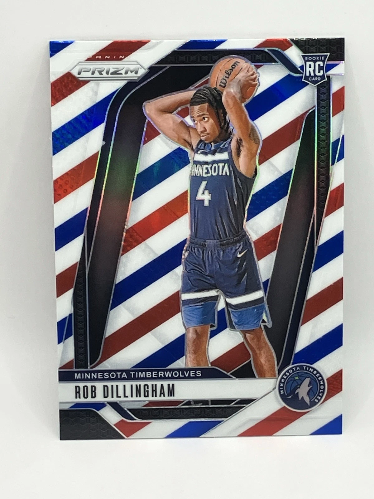 2024-25 Panini Prizm Red White Blue Prizm #250 ROB DILLINGHAM RC