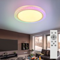 Deckenleuchte Dimmbar Rgb-Farbwechsler Dimmbar Nachtlicht Fernbedienung D 50,5Cm