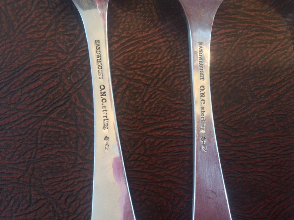 Ajuste de lugar de plata esterlina de 6 piezas "Newburyport", Old Newbury Crafters (ONC) Foto 3 de 4