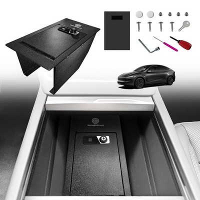 for 2026+ Tesla New Model Y Juniper Center Console Safe Gun Safe Vault Hidden...