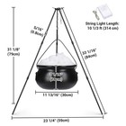 Halloween Witch Cauldron Large 31" Tripod LED Light Halloween Decoration — photo 9
