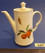 Royal Worcester Evesham Gold Flutted Coffee Pot (447)