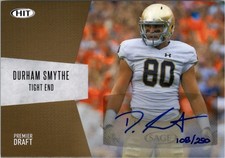 2018 SAGE HIT Autographs Gold #A68 Durham Smythe Auto /250 - FB