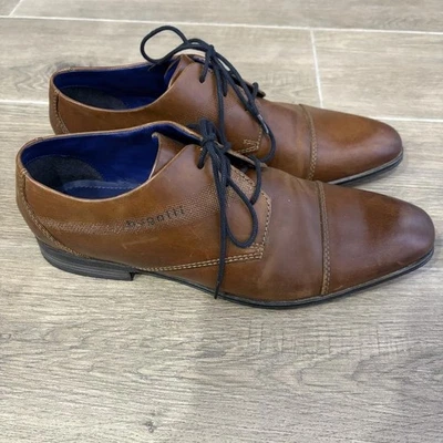 Men Bugatti Heels Brown Leather 42 #6B0N - Bild 1 von 4