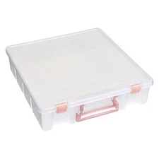6955RL Super Satchel Compartment Box Clear Craft Organizer Storage Case - Ros...