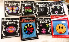 Lot 0f 8 Kalan Embroidered Iron-On Patches (1996) Fogs/Daisies/Butterfly +NEW