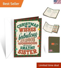 Heartfelt Christmas Card for Sister, 5x7.75, Eco-Friendly & Made in America