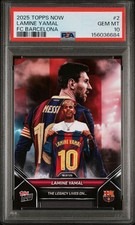 2025-26 Topps Now Lionel Messi x Lamine Yamal #002 PSA 10 GEM MINT | QTY AVAIL.