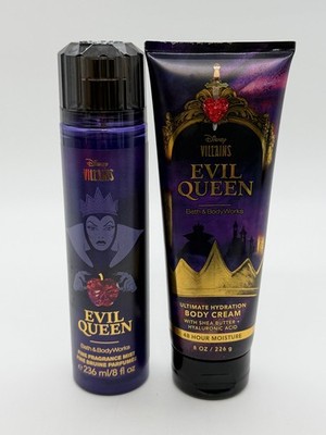 Bath & Body Works DISNEY VILLAINS EVIL QUEEN  Fragrance Mist & Body Cream Set