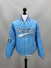 Mens vintage bomber Karl Kani Brooklyn Size L Color Blue Duties Paid USA