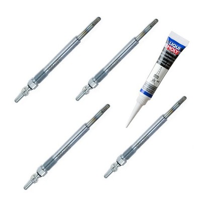 4x Glühkerze+Montagefett für Citroen Ford Peugeot 1.4 - 2.2 D 9847707180 1682276