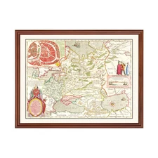 Old Map of Russia 1665 - Vintage Russia Art Wall Decor