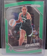 Panini 2025 WNBA Prizm Green Parallel A'ja Wilson Las Vegas Aces #76