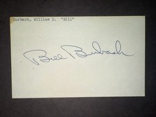 1969 YANKEES: Bill Burbach, SIGNED Vintage 3x5 (VC) - Died 2011