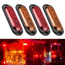 4-led Side Marker Amber Red Waterproof Lights Clearance Light Truck Trailer C 4-led Side Marker Amber Red Waterproof Lights Clearance Light Truck Trailer C