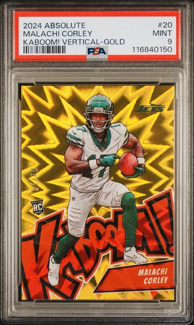 2024 Malachi Corley Absolute Kaboom Gold Vertical Rookie /10 PSA 9 #20 KABOOM!