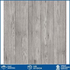 Modern Faux Lumber Wood Plank Wallpaper Light Grey 53cm x 10m Roll