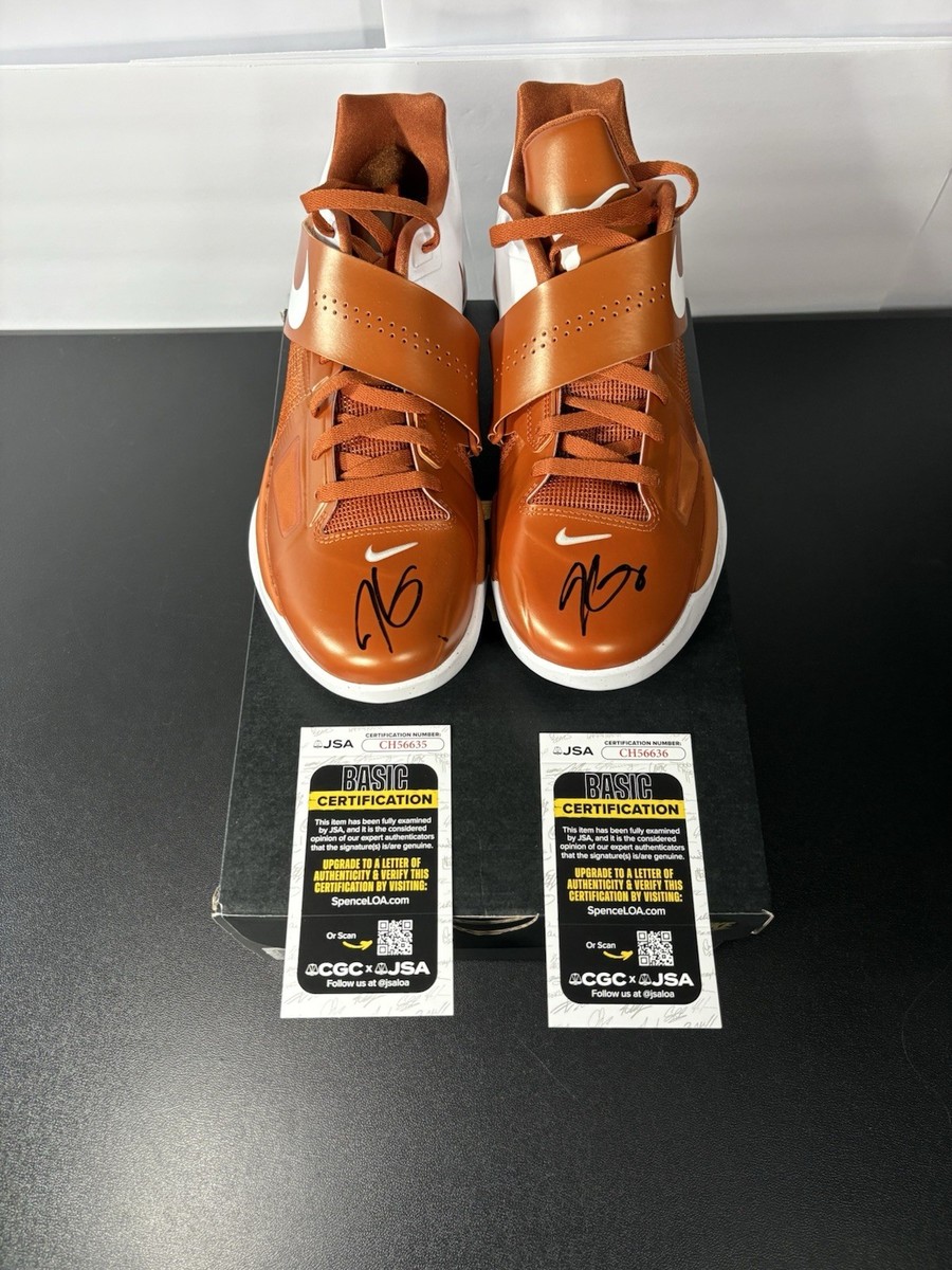 Kevin Durant Signed KD 4 Shoes Autographed Rare NBA Texas