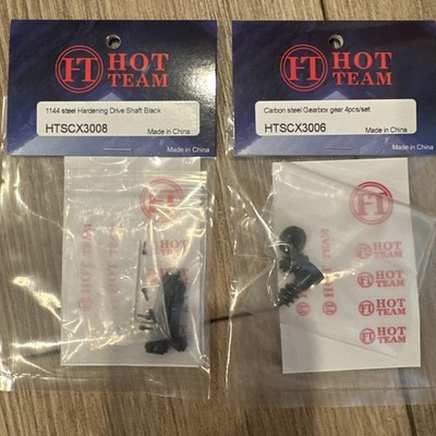 hot team scx30 steel transmission gears  + steel driveshafts front + rear set