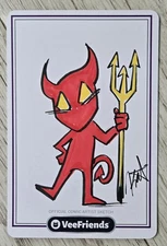 Resilient Red Devil VeeFriends Hand Sketch From Kate Windels Rare 1 of 1