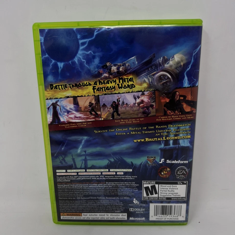 Videojuego Brütal Legend Xbox 360 Completo Probado Heavy Metal Acción Aventura Foto 2 de 4